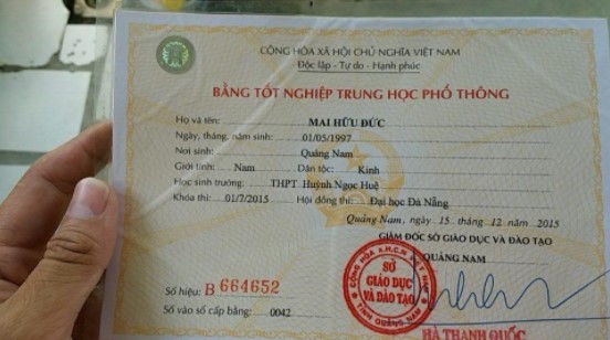 Dịch vụ làm bằng cấp 3 giá rẻ 2 Làm bằng cấp 3 bao soi, phôi thật 100%