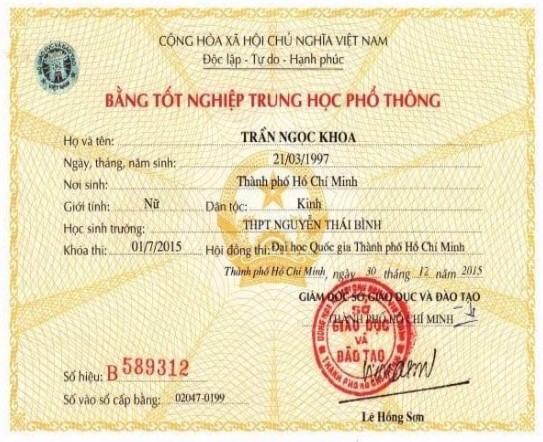 Dịch vụ làm bằng cấp 3 giá rẻ 3 Làm bằng cấp 3 theo yêu cầu chuẩn xác từng chi tiết nhỏ