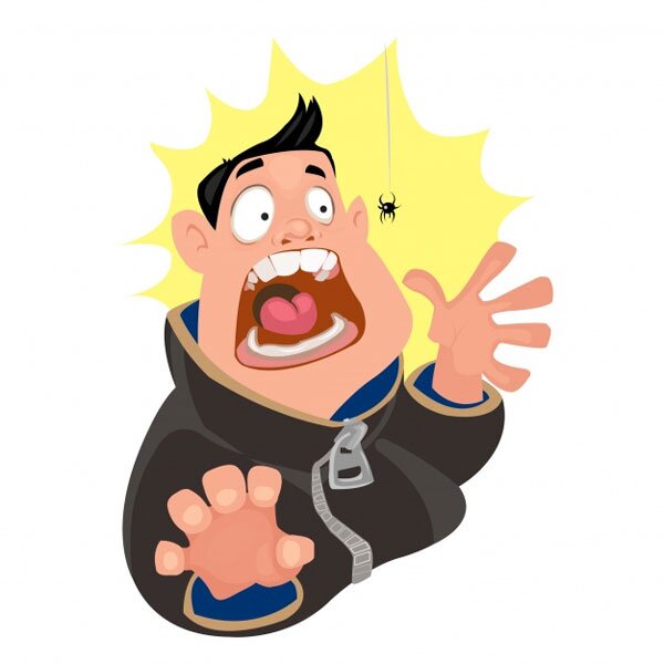 Nói về sự sợ hãi trong tiếng anh - Idioms For Scared 5 Boy frightened with a spider