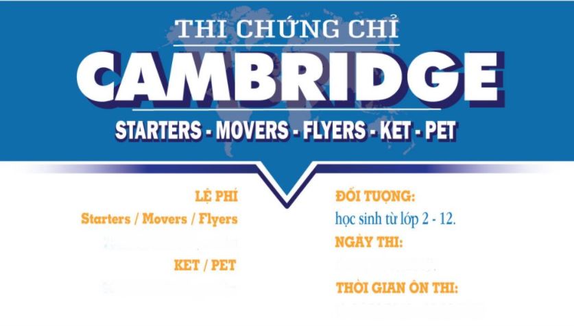 Thi chứng chỉ Cambridge ở đâu 1 THI CHỨNG CHỈ CAMBRIDGE Ở ĐÂU?