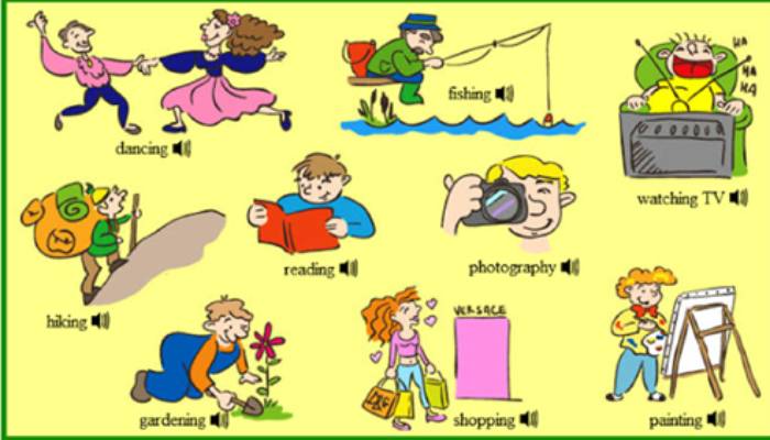 Từ vựng: Các việc làm khi rảnh rỗi (Free time activities) 1 Free time activities